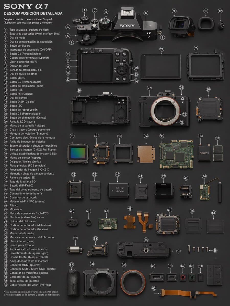 Sony A7 Exploded View Breakdown